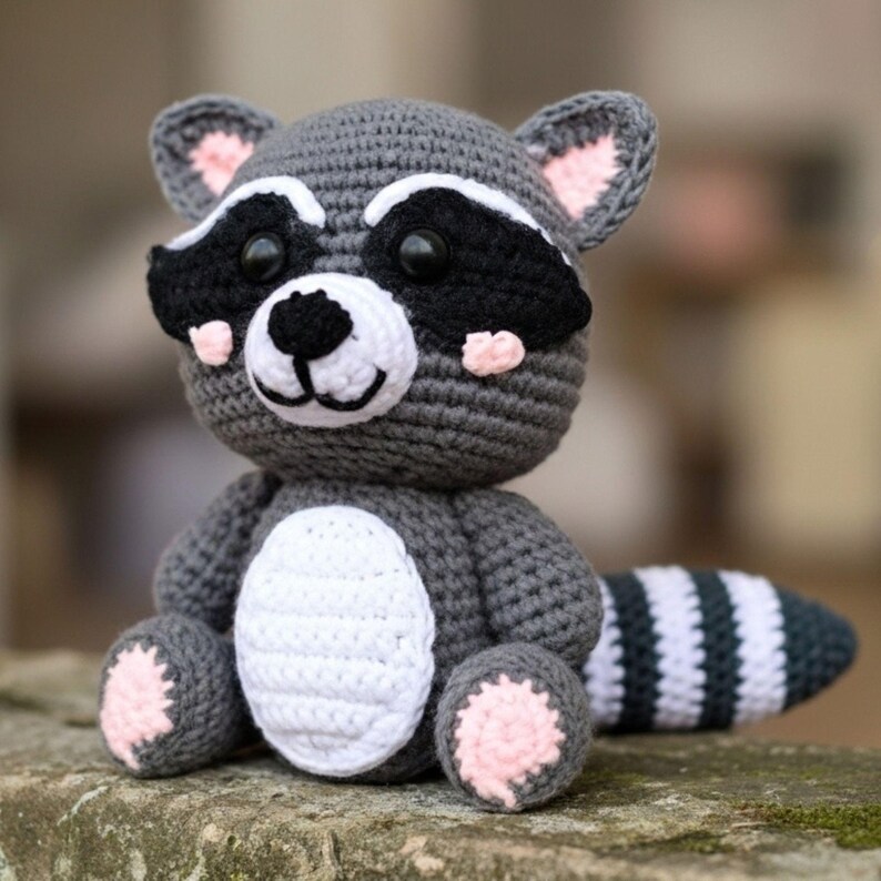 Crochet Raccoon Amigurumi Pattern: DIY Stuffed Animal (PDF Tutorial) - Etsy