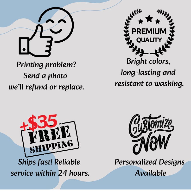 text and logos related to a business or service, including a thumbs up, a laurel wreath, and a price tag.