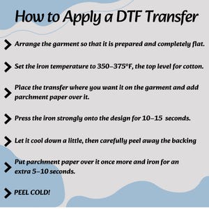 How to Apply a DTF Transfer