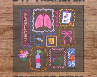 Respiratory Therapist DTF Transfer, Cute RT Medical Design, Healthcare Appreciation Print, Ready To Press Pulmonology Nurse Gift