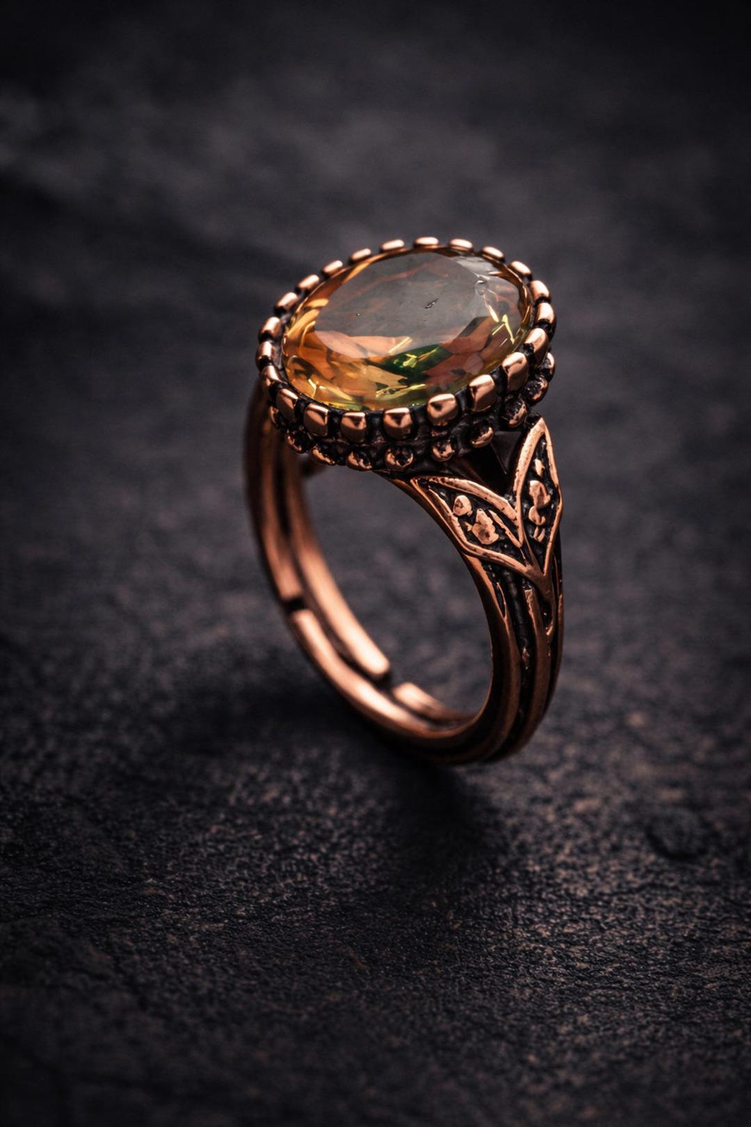 Women's Copper Rings Women's Copper Ring Natural Zultanite Oval Cuff Ring - Etsy