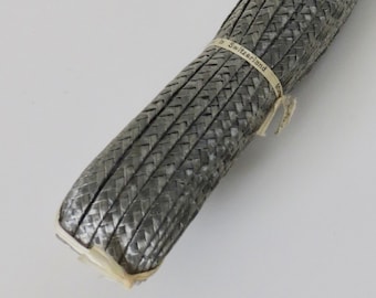 Hank 3/16&quot; Vintage Narrow Millinery Braid in Gray / Made in Switzerland / Petite / Hat Making Supplies / MM