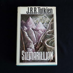 THE SILMARILLION by J. R. R. Tolkien - 1977 HB 1st American Edition with Dustcover and Original Foldout Map