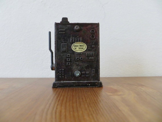 Vintage Miniature Metal Golden Eagle Slot Machine Pencil Sharpener