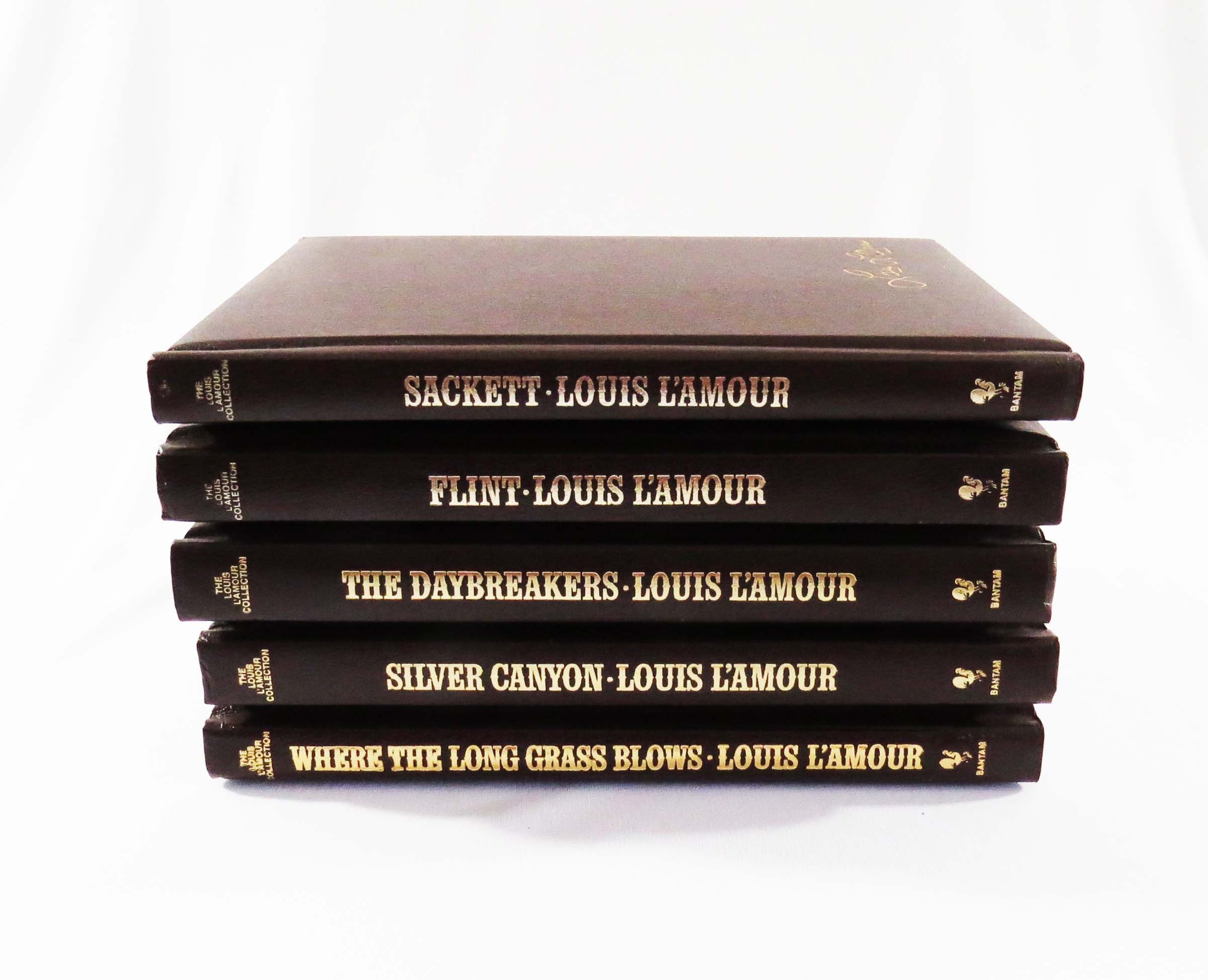 Louis L'amour Collection of 5 Leather/ Leatherette HB 