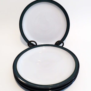 DENBY-LANGLEY Set/4 Greenwich 10.25 Dinner Plates - MCM English Stoneware Plates
