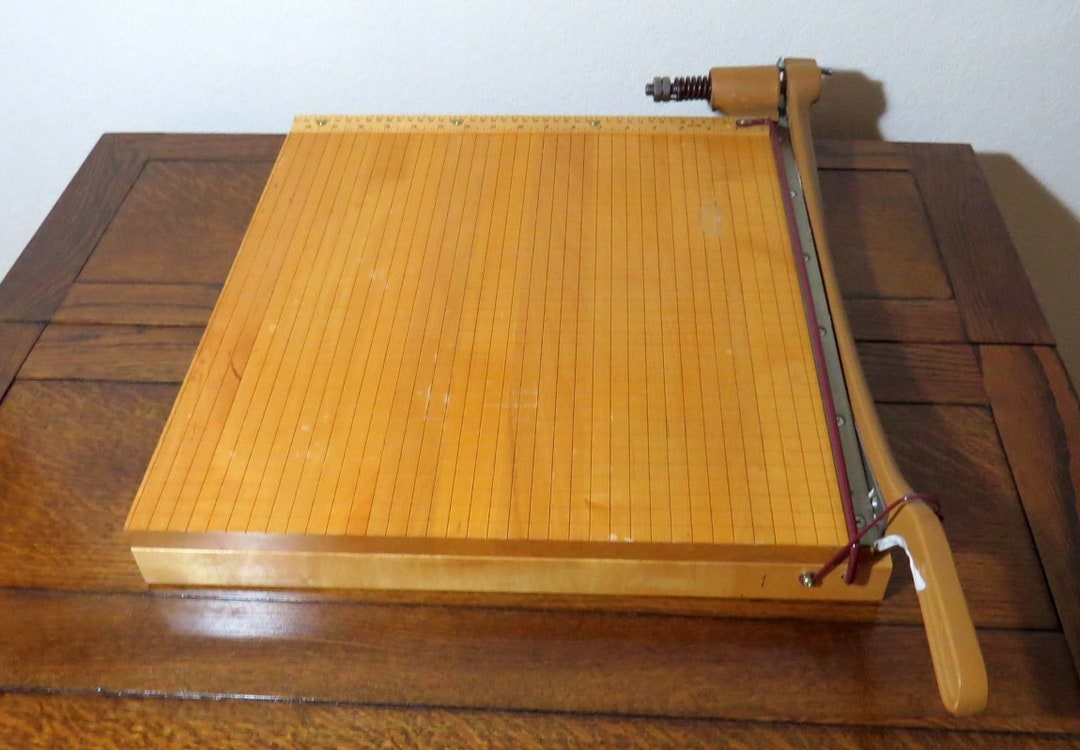Sale Vintage 18 INGENTO 1152 Solid Wood PAPER CUTTER With Cast Iron