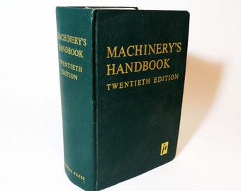 Vintage MACHINERY'S HANDBOOK Twentieth Edition (20th Edition) 1978 / Industrial Press Fourth Printing