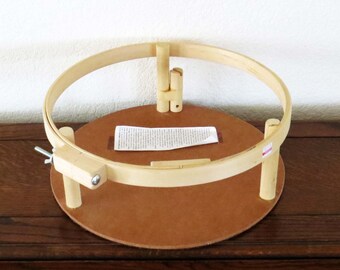 Vtg 15" PORTABLE Laptop Wood Hoop for Embroidery & Quilting by BETTER BUILT "Jeanne's Impression" For Hand-quilting - Embroidery