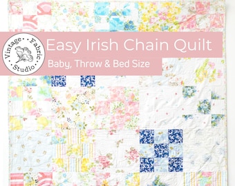 Easy Irish Chain Quilt Pattern: Beginner Friendly (PDF Download)