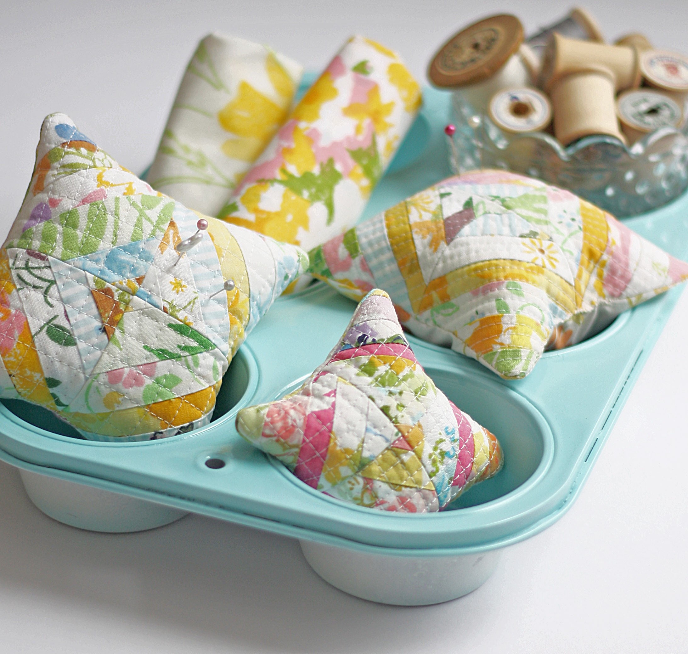 Pincushion Kit Pin Cushion Kit Quilted Pin Cushion Quilting Etsy