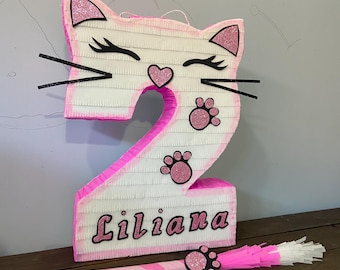 Handmade and personalized piñata | Choose age, color, name and design | Decoration for birthdays and parties