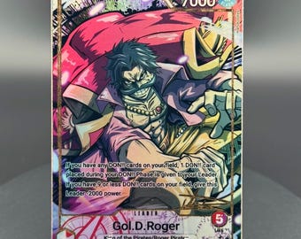 Carta de líder de TCG personalizada de One Piece de Roger OP13