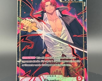 ワンピース プロキシカード ホロ - シャンクス リーダー OP09-001 別