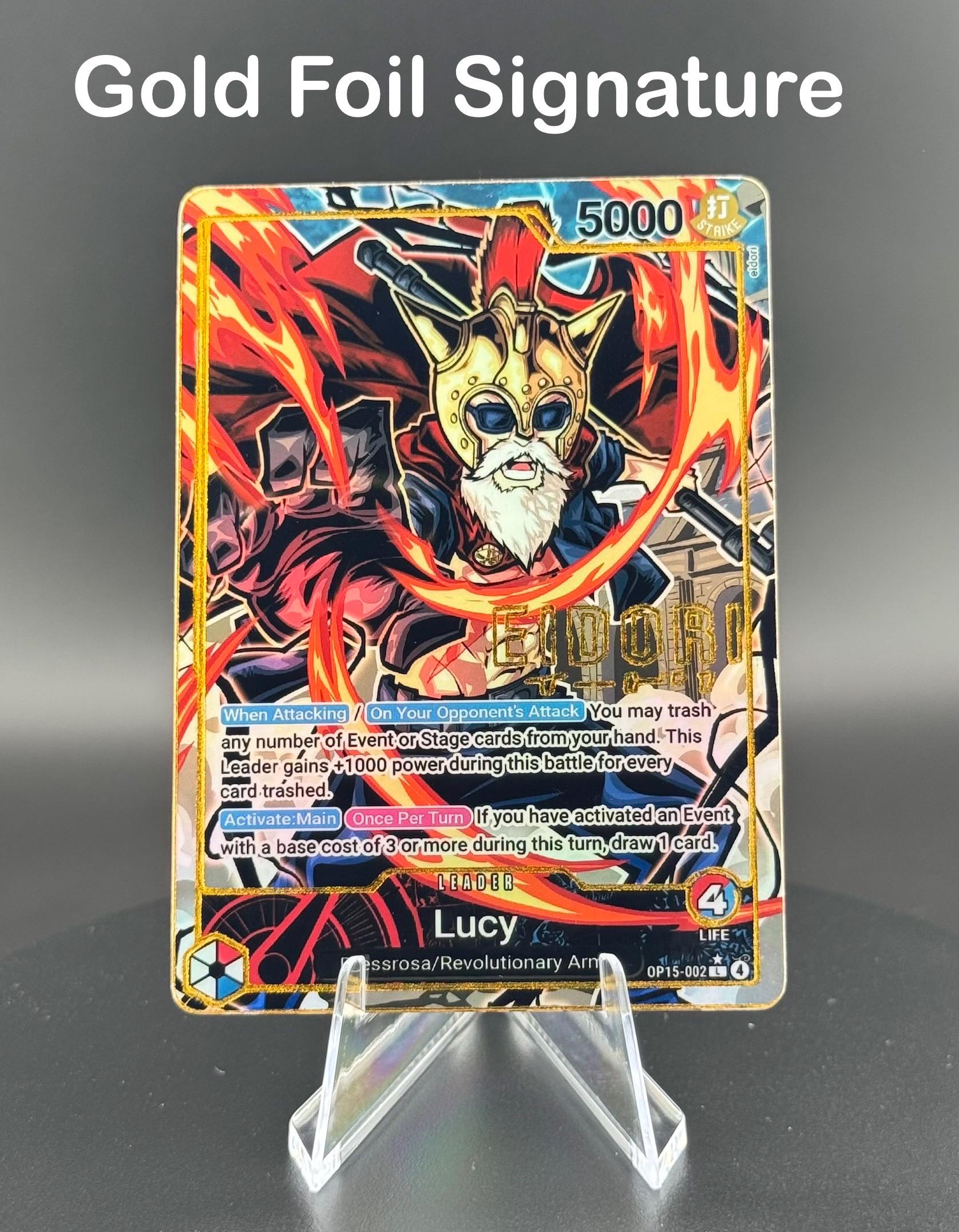Lucy OP-15 One Piece Custom TCG Leader Card Proxy - Etsy