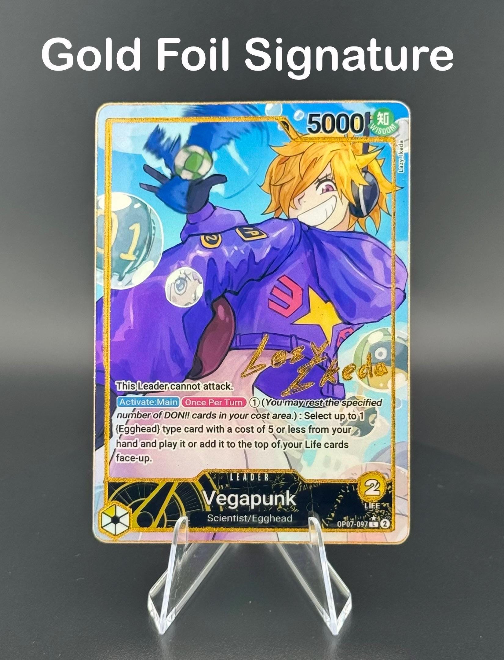 Vegapunk OP-07 One Piece Custom TCG Leader Card Proxy - Etsy