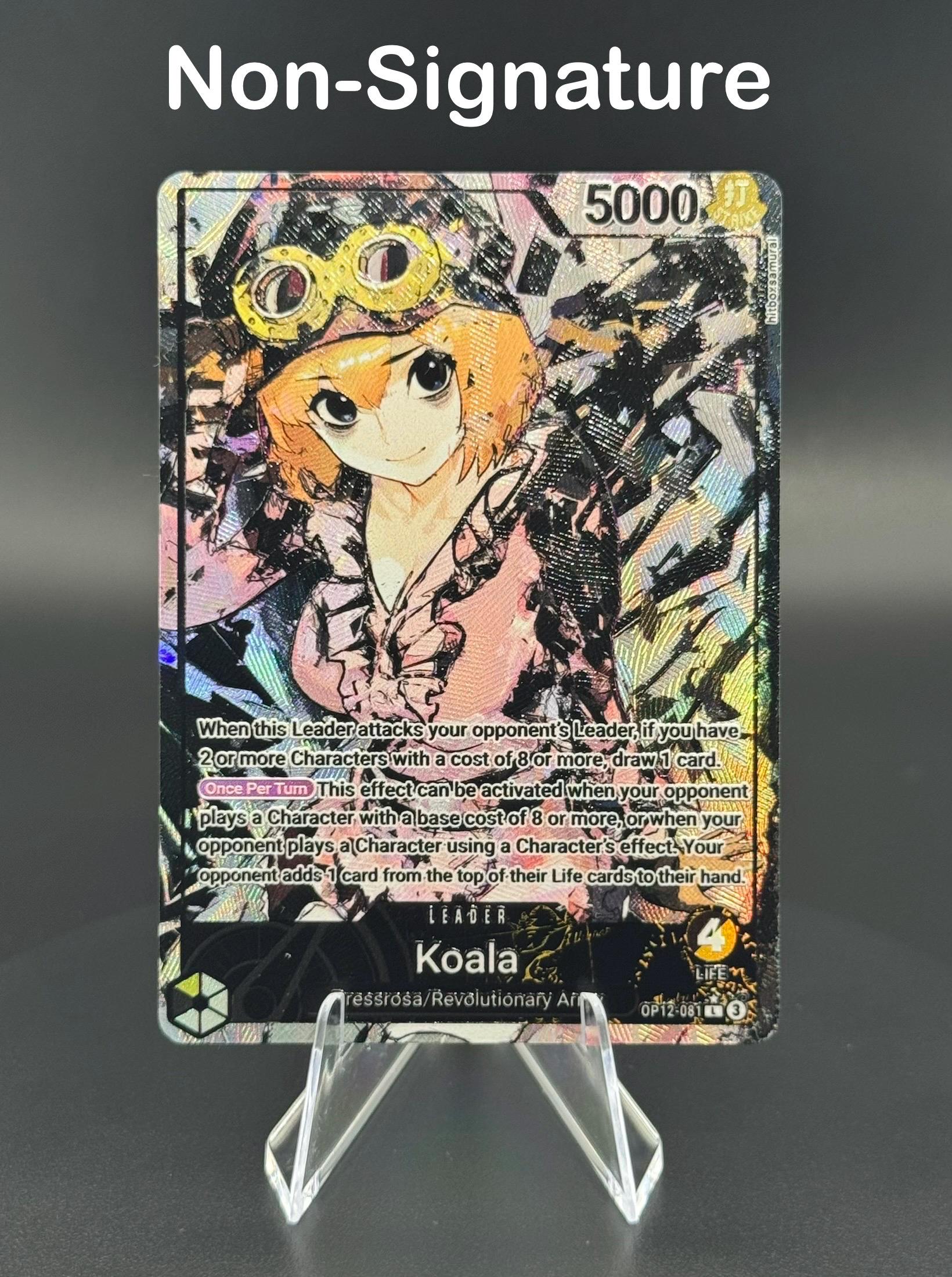 TEXTURED Koala OP-12 One Piece Custom TCG Leader Card Proxy - Etsy