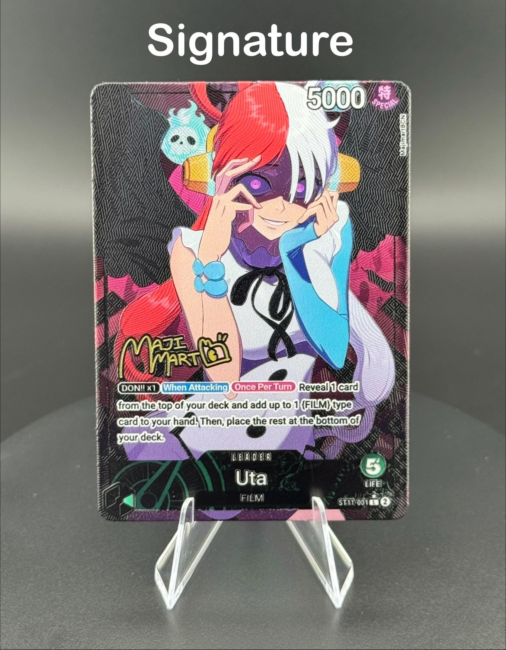 TEXTURED Uta ST11 One Piece Custom TCG Leader Card Proxy - Etsy