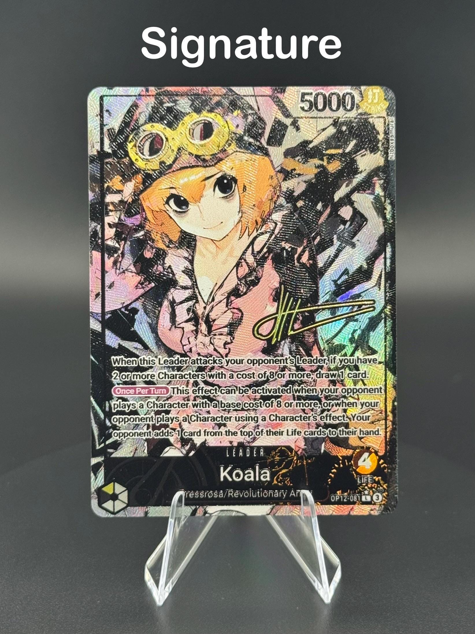 TEXTURED Koala OP-12 One Piece Custom TCG Leader Card Proxy - Etsy