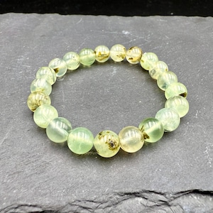 AAA Prehnite Bracelet – Natural Green Prehnite Crystal Bracelet for Calm, Intuition & Heart Chakra image 2