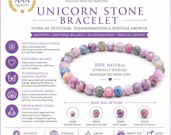 AAA Unicorn Stone Bracelet – Natural Crystal Bracelet for Intuition, Transformation & Spiritual Growth