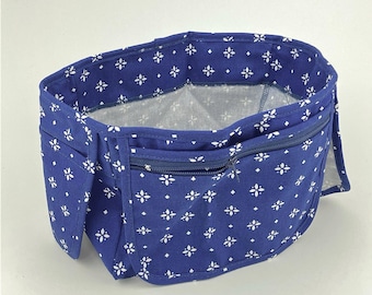 Longaberger Small Shoulder Purse Blue Basket Liner | 7x4x6" VTG (280113)