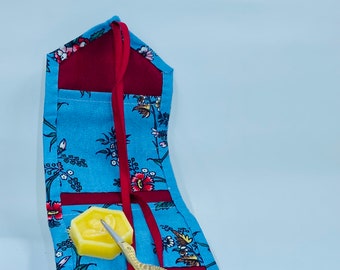 DIY 18th Century Floral Blue Print Sewing Kit