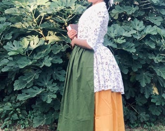 Goldenrod cotton Petticoat with growth pleats