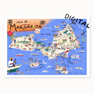 Mapa de la Isla de Margarita - Digital