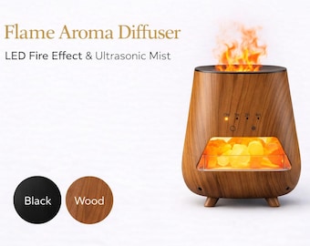 BK Luxe Flame Aroma Diffusor LED Feuereffekt-Luftbefeuchter Ätherisches Öl Diffusor