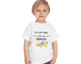 Toddler Snack Lover Tee - Cute Short Sleeve Shirt for Kids, Fun Gift for Birthdays, Snacks Theme Humor, Toddlers