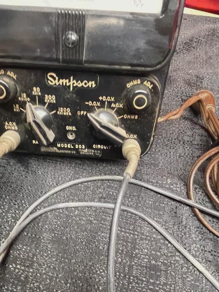 Simpson 303 Vintage Simpson 303 Vacuum Tube Voltmeter Volt Meter - Etsy