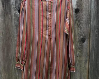 Vintage Liz Claiborne randig tunikablus