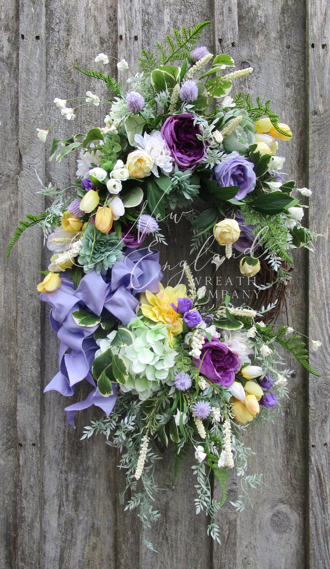 Victorian Cabbage Rose Wreath: English Garden Front Door Decor - Etsy