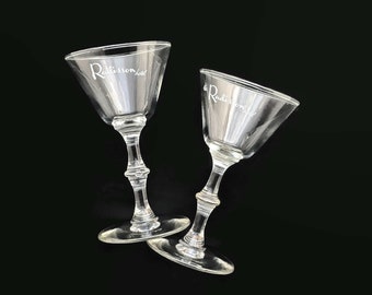 Vintage Radisson Hotel Cocktail Glasses, set of 2