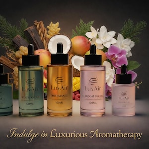 Luvair Aroma Oils for waterless Diffusers – Fruity, Woody and Floral Scents | Home & Car