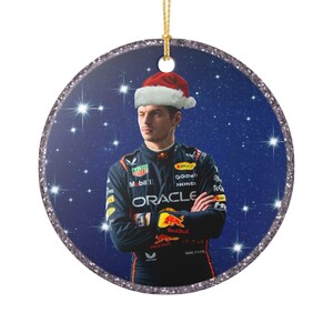 Max Verstappen julgransprydnad | Redbull Racing Formel 1 keramisk juldekoration