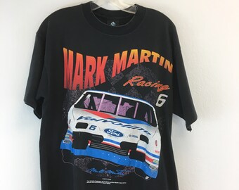 Mark Martin NASCAR Vintage Black Tee