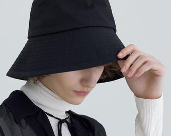 Wide Brim Cotton Bucket Hat for Women, Elegant Sun Protection Hat, Romantic French Style Sun Hat, Soft Feminine Summer Cap, Aesthetic Gift
