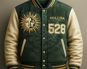 Chaqueta universitaria Soluna 528 Hz Sun & Moon • Nivel 2 • Equilibrio estructurado • Edición limitada 111