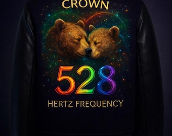 Chaqueta universitaria LumaFonds® Crown Series 528 Hz The Bears Gentle Bond Edición limitada