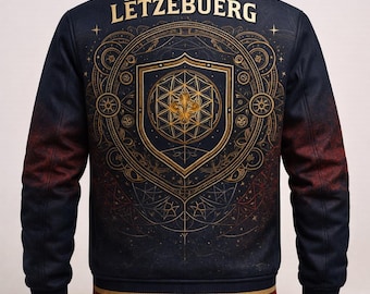 LumaFonds® Nation Series Chaqueta universitaria Luxemburgo para adultos Edición limitada - Edición Lëtzebuerg