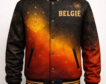 Chaqueta universitaria LumaFonds® Nation Series para adultos “Escudo de Bélgica – Configuración exclusiva” — Edición abierta.