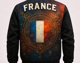 Chaqueta universitaria LumaFonds® Nation Series “France Crest – Signature Configuration” — Edición abierta