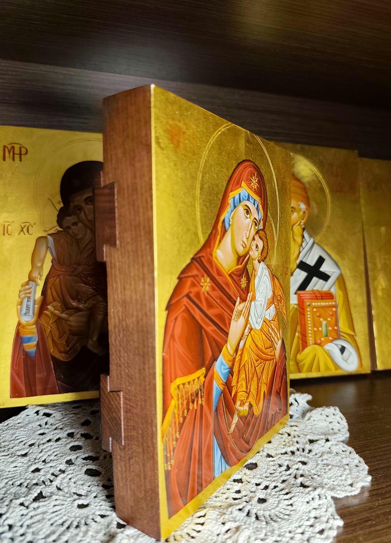 Virgin Mary Glykophilousa Orthodox Icon – Hand Painted Byzantine Icon ...