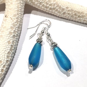 Beach Jewelry, Ocean Jewelry, Sea Glass Jewelry, Beach Glass Jewelry, Ocean Earrings, Sea Glass Earrings, Beach Glass Earrings image 3
