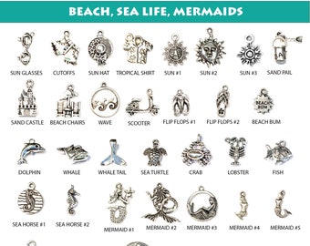 Beach, Sea Life & Mermaid Charms