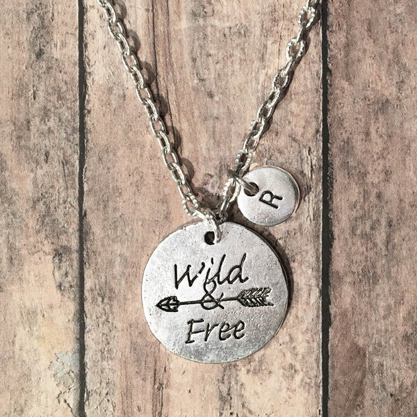 Hippie Necklace, Boho Charm Necklace, Traveler Gifts for Women Wild and Free Jewelry, Free Spirit Gift Free Spirit Necklace Wanderer Jewelry