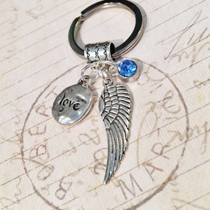 Love Angel Wings Dog Keychain