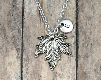 Maple Leaf Necklace for Her, Tree Leaf Necklace, Silver Leaf Necklace, Canadian Maple Leaf Jewelry, Maple Leaf Gift, Maple Tree Leaves